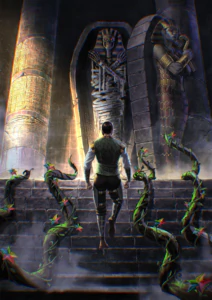 Scene from Dreamers Throne - Man ascending stairs